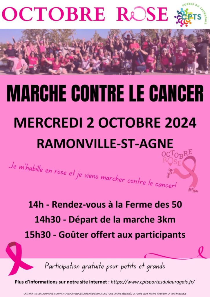 affiche marche contre le cancer
