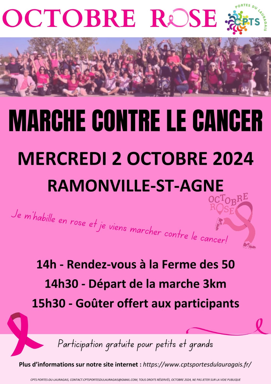 affiche marche contre le cancer